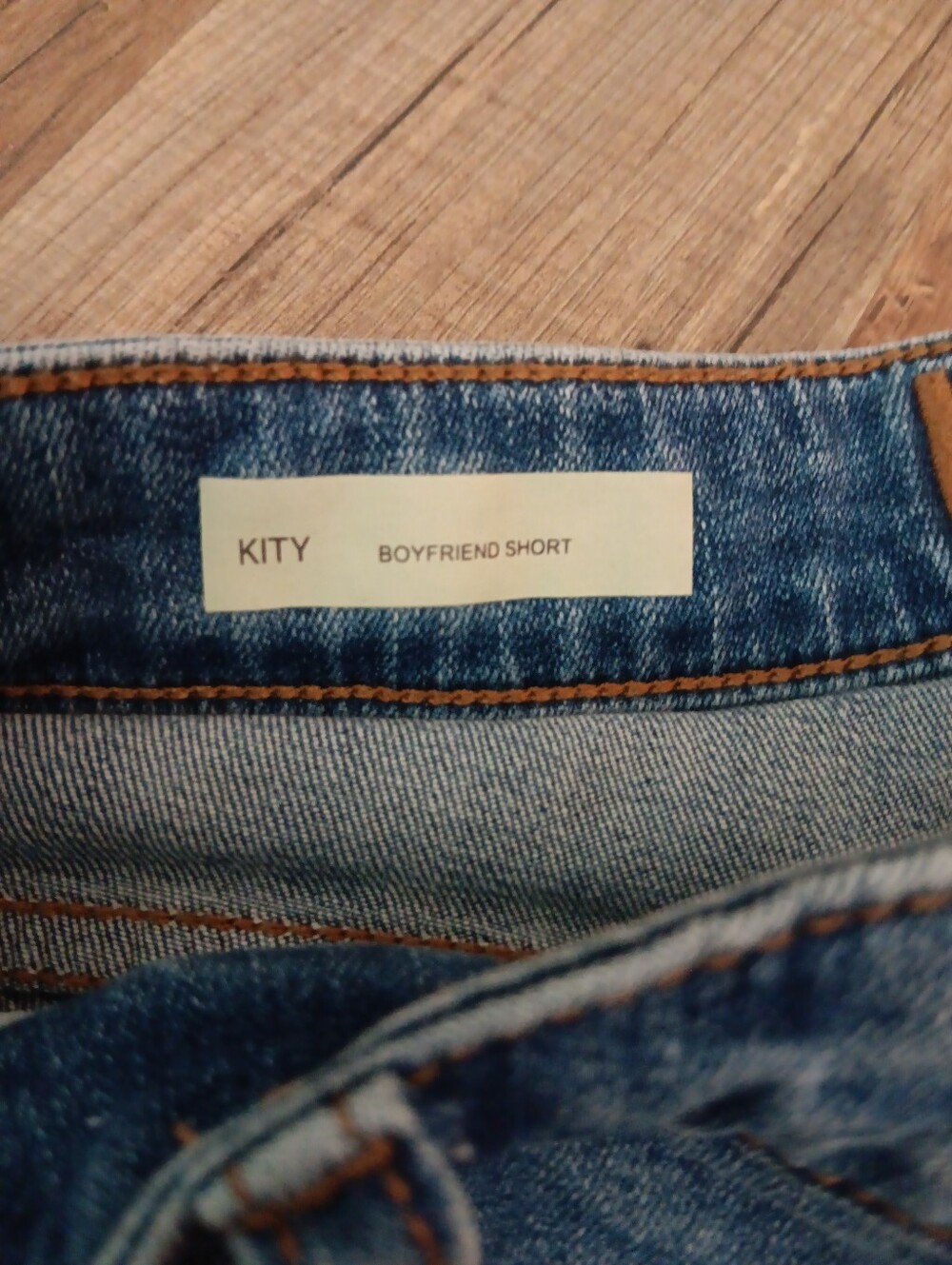 Kut from the Kloth Kity Boyfriend  Light Blue Distressed Denim Cutoff Shorts - Picture 2 of 6